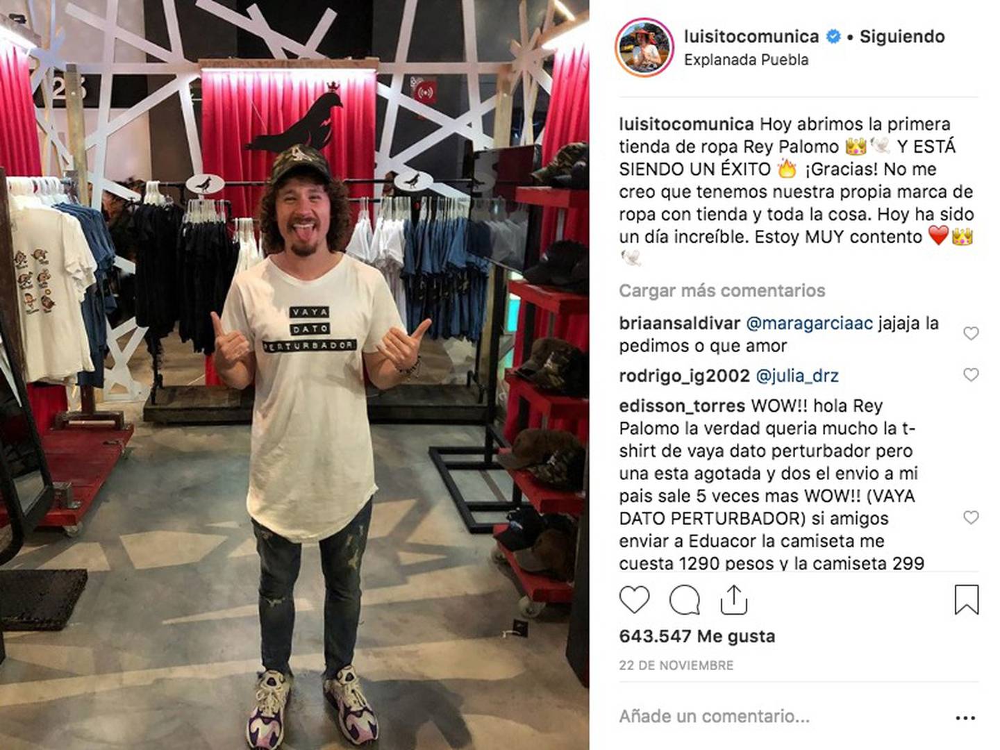 El nuevo negocio del youtuber 'Luisito Comunica', lanzó su propia línea de  ropa