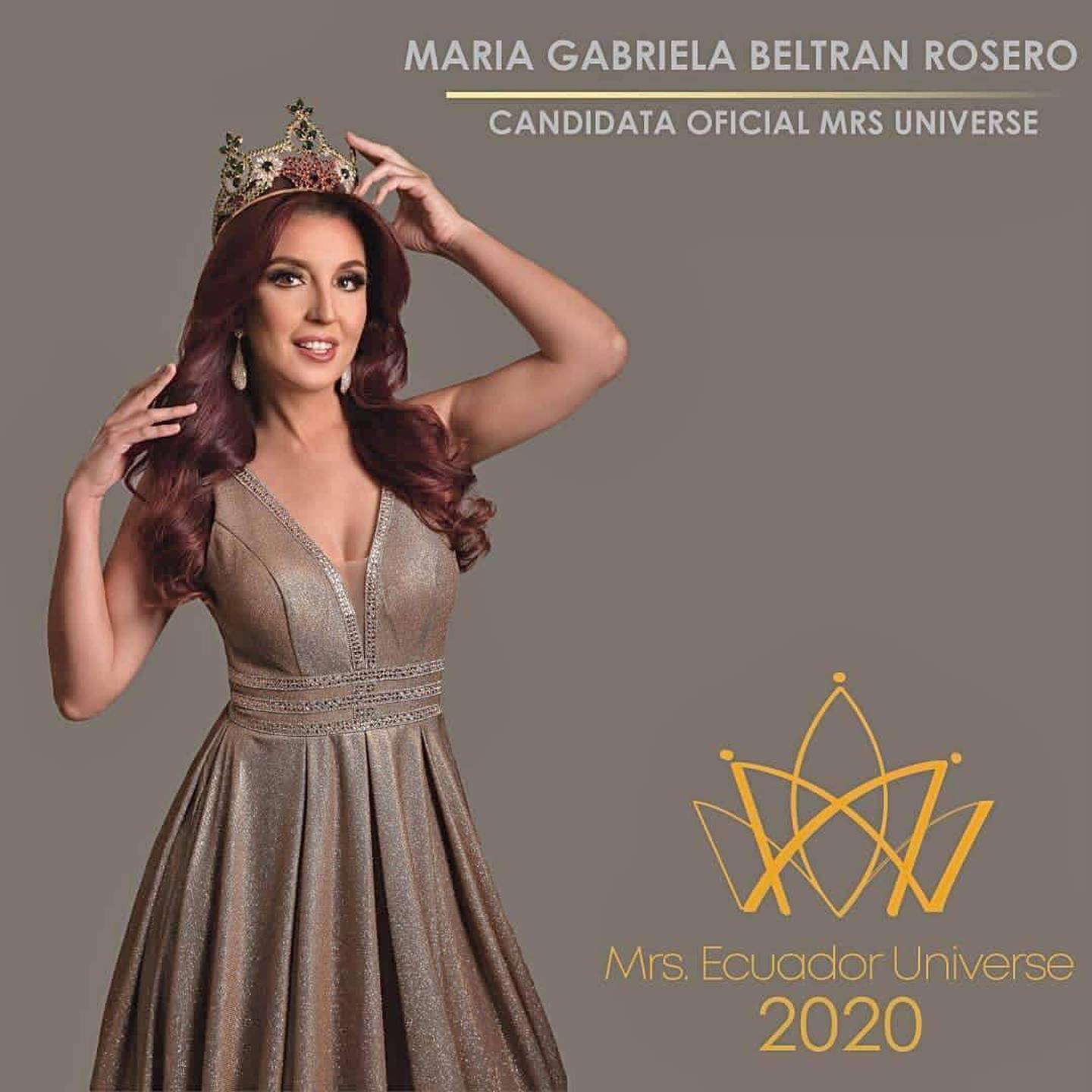 Mrs. Ecuador Universe se elegirá de forma virtual actualmente es María