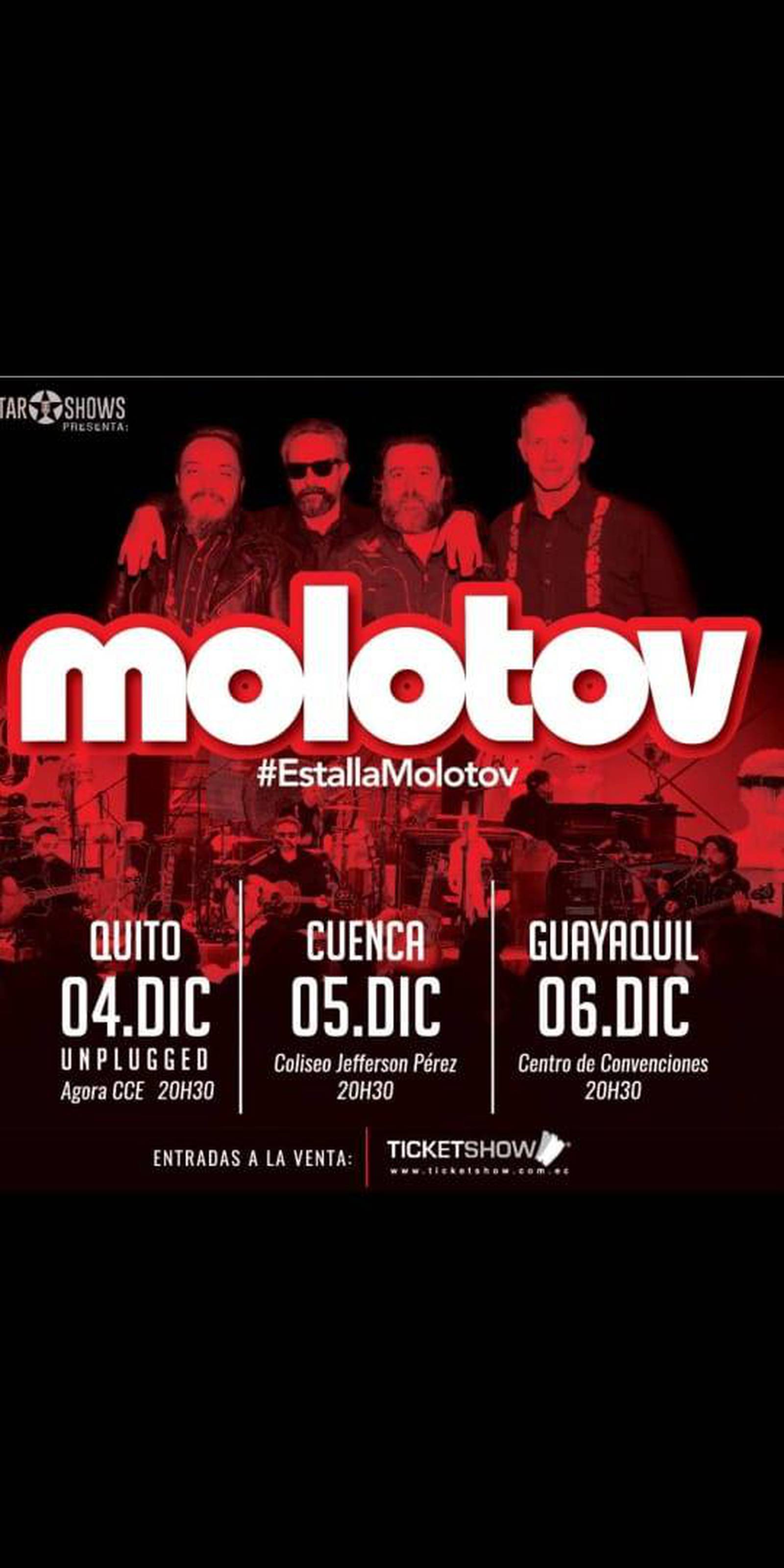 Molotov con su gira "El Desconectour" llega a Ecuador en Diciembre