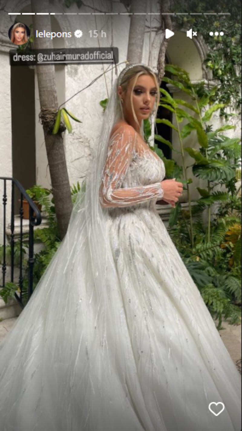 Vestido de novia Lele Pons