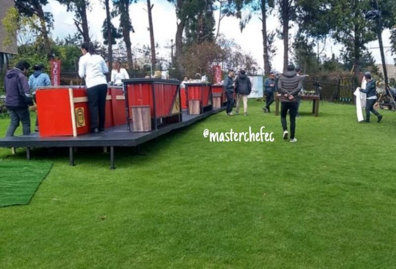 Imágenes de la grabación de semifinal de MasterChef Ecuador (Foto: Captura de Twitter)