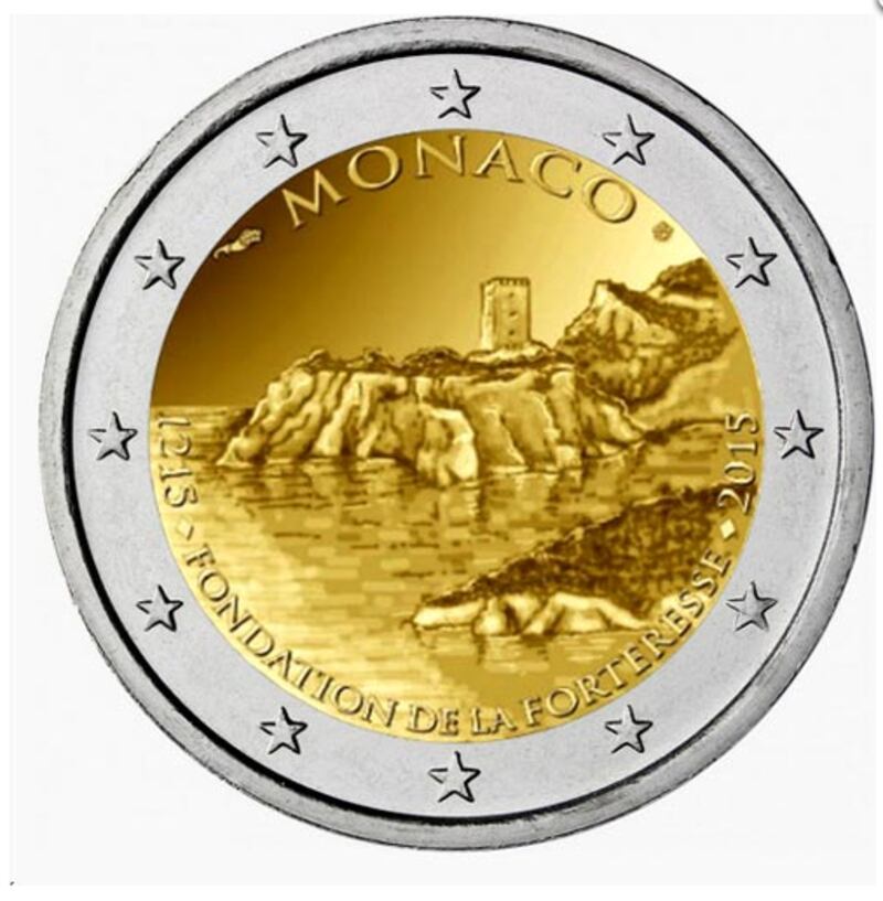 Moneda de 2 euros de Mónaco (2015)