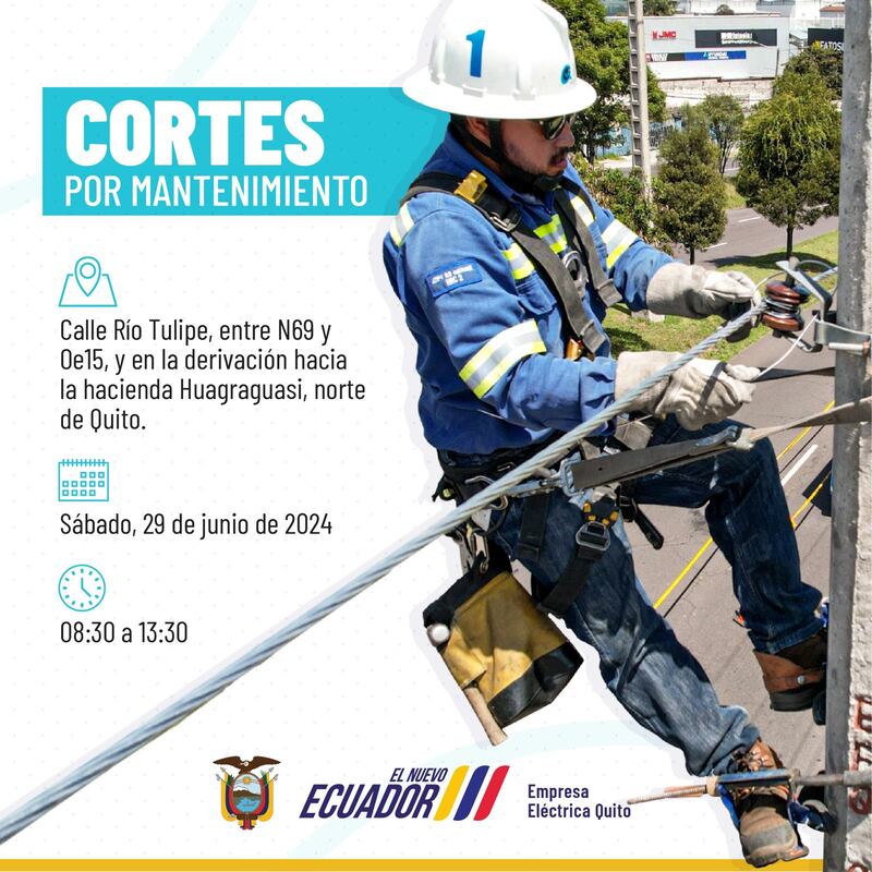 Cortes de luz en Quito 29 de junio