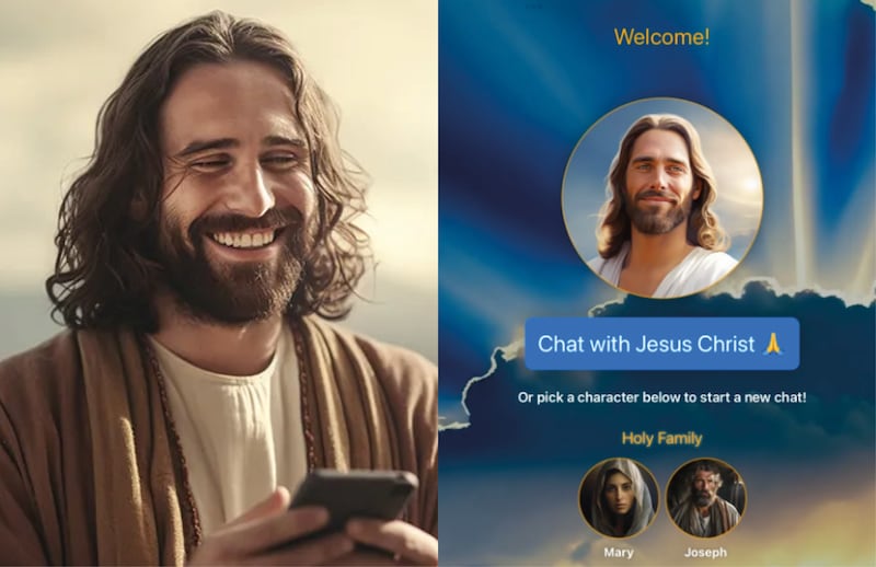 La polémica inteligencia artificial que te permite “hablar” con Jesucristo desde tu celular