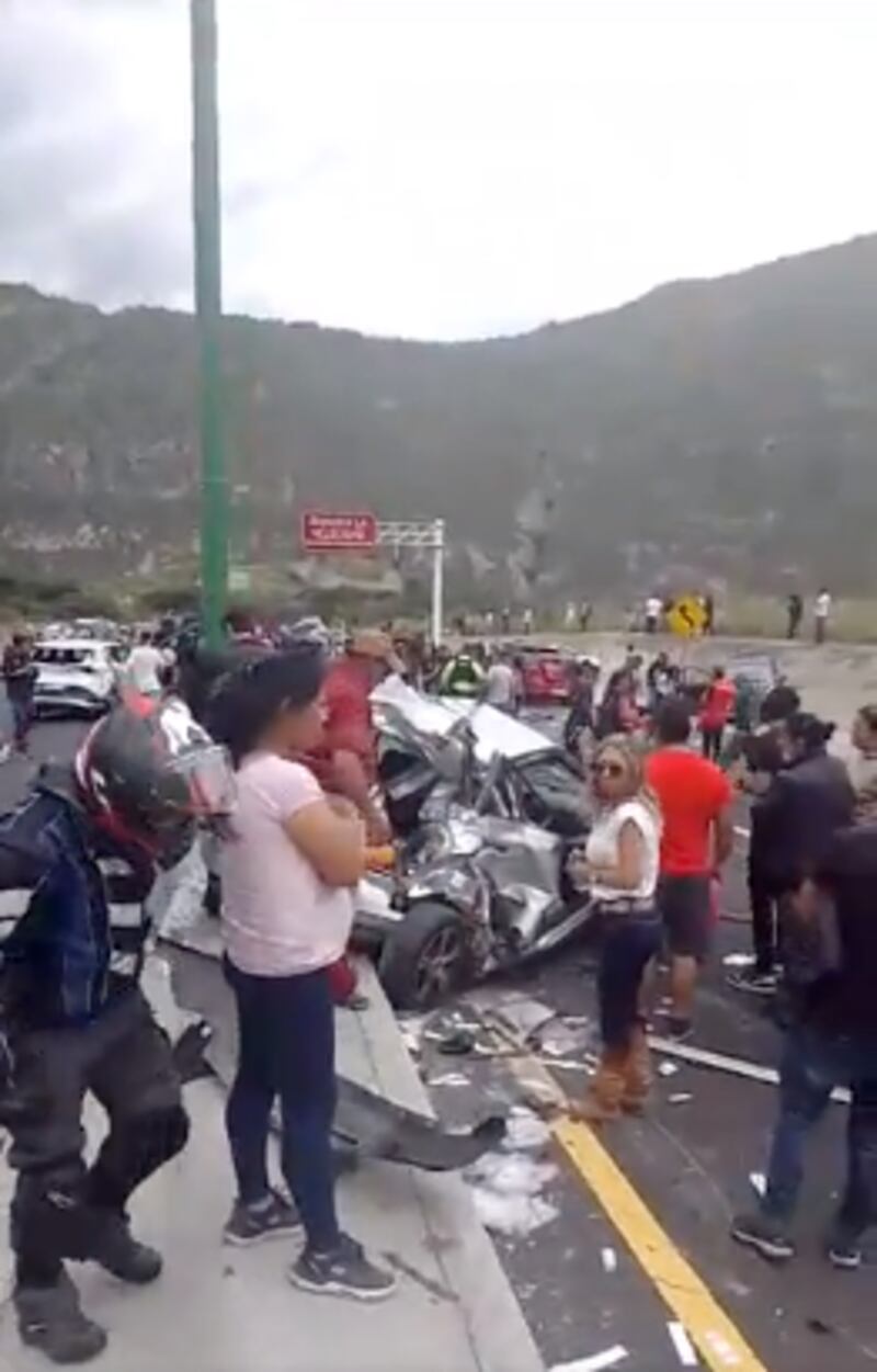 Accidente de tránsito en la vía a Guayllabamba