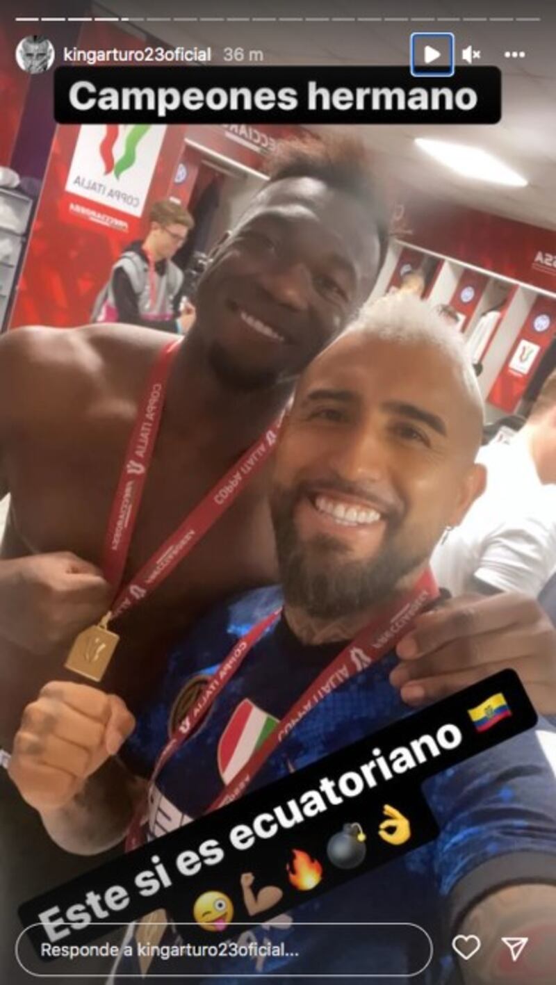 Arturo Vidal y Felipe Caicedo