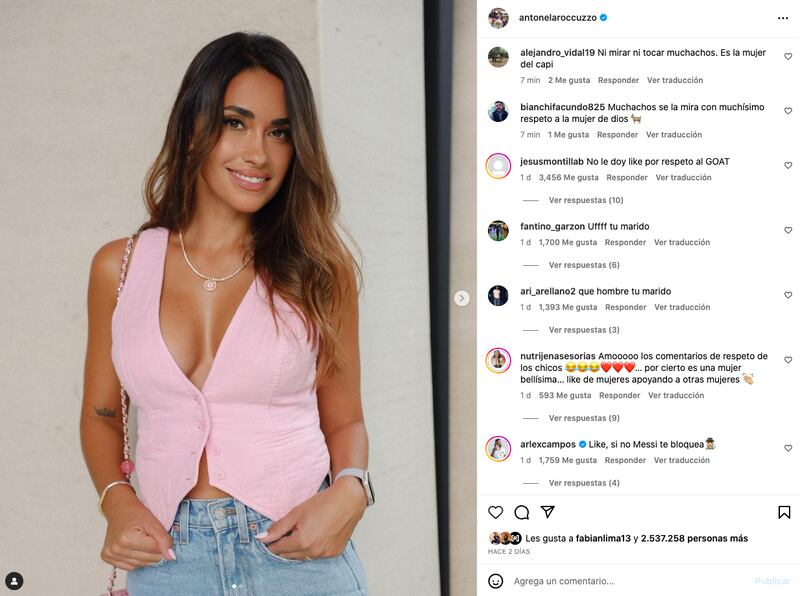 Comentarios para Antonella Roccuzzo