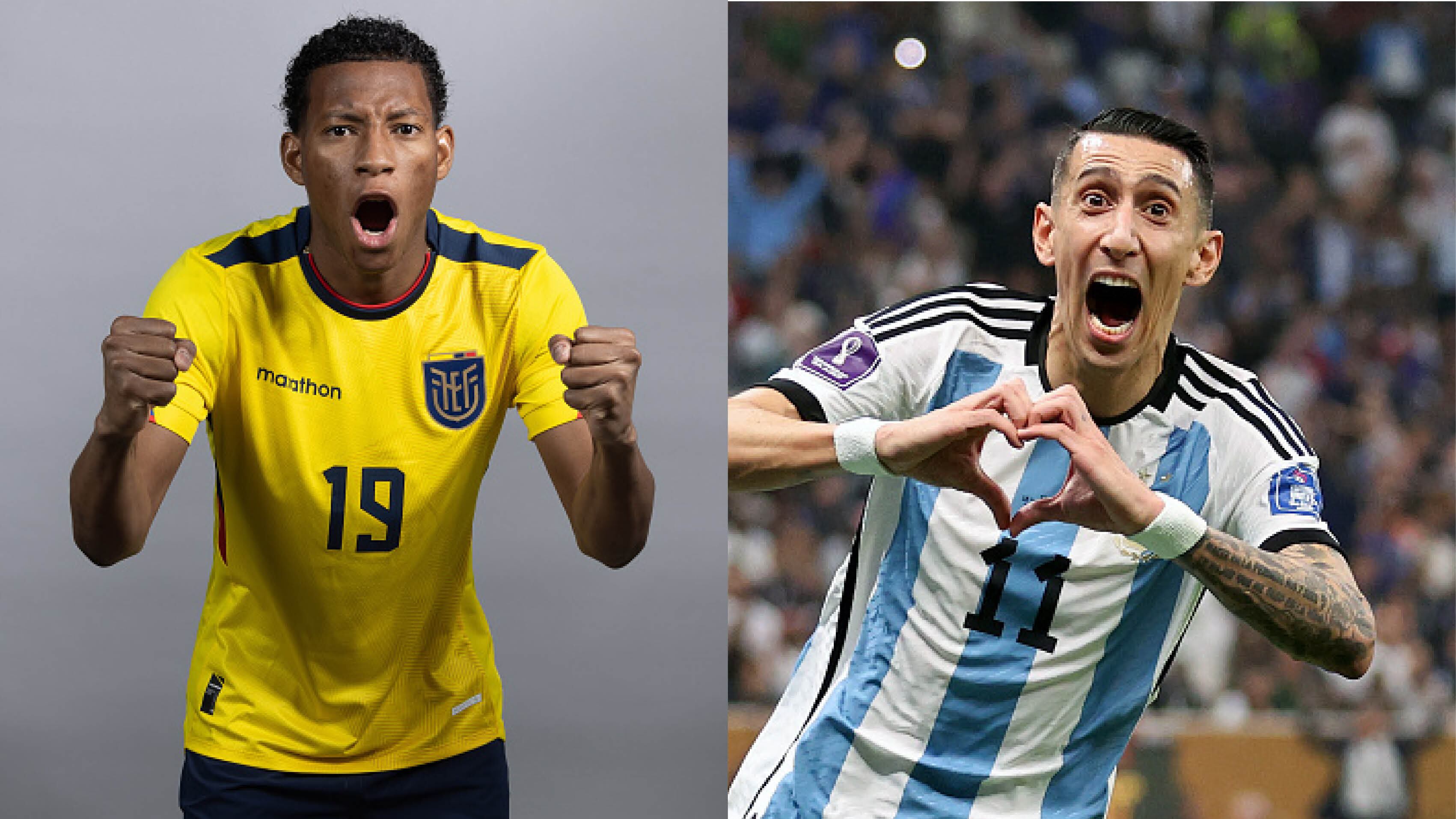La diferencia de los festejos entre jugadores de Ecuador y Argentina