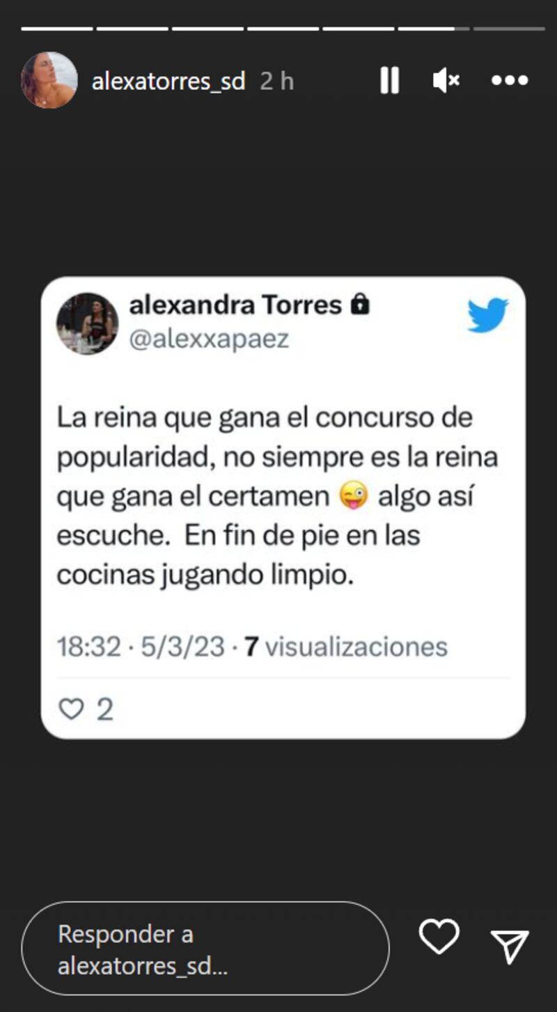 Captura de pantalla de historia de Alexandra