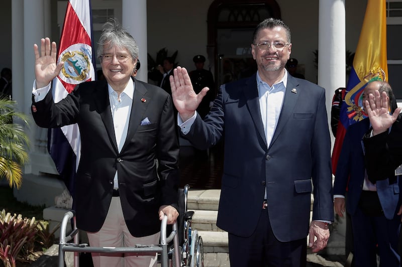 Presidente de Ecuador, Guillermo Lasso, visita Costa Rica