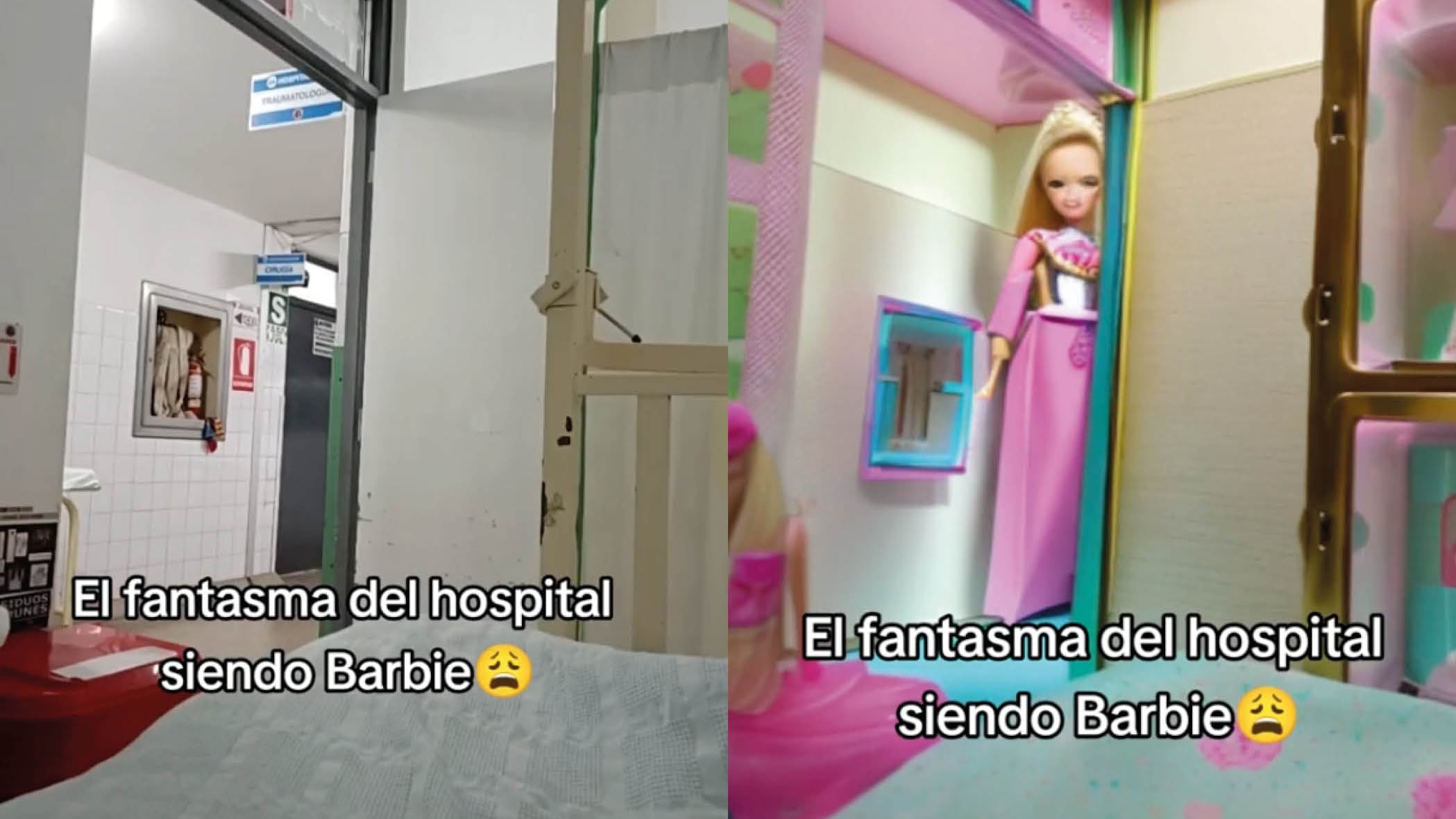 ¡Espeluznante! Filtro de Barbie en TikTok capta a fantasma en un hospital