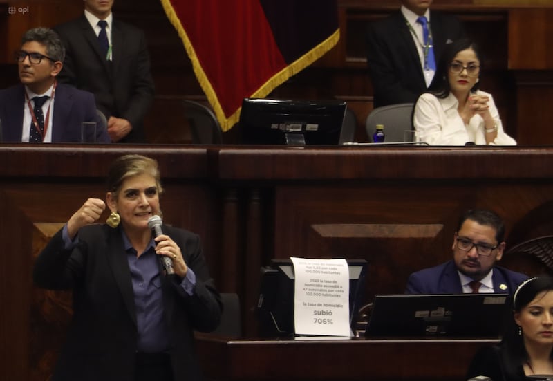 Juicio político contra la ministra del Interior, Mónica Palencia