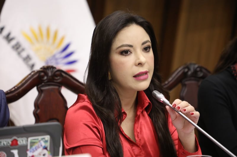 Pamela Aguirre dijo que “no conoce” el paradero de Ronny Aleaga.