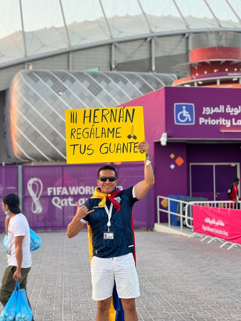 Hinchas ecuatorianos en Qatar