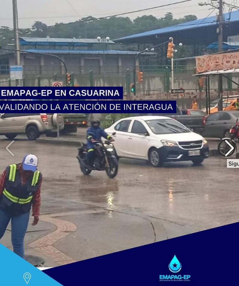 Trabajos en la Av. Casuarina.