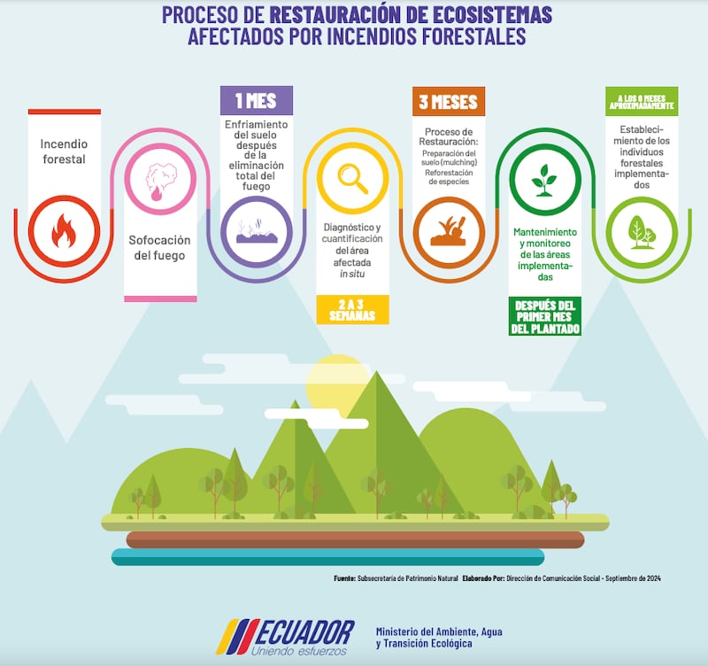 ¿Cómo será el proceso de restauración de ecosistemas afectados por incendios forestales?