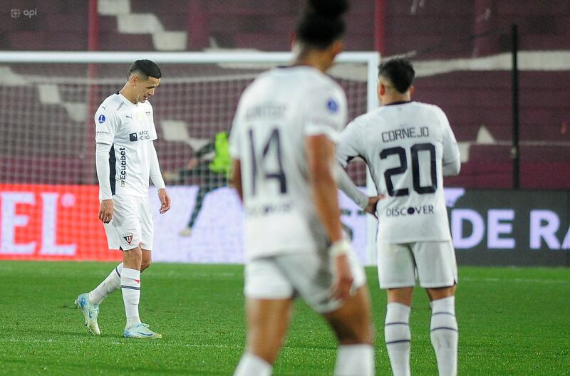 Cotejo entre Lanús de Argentina vs. Liga Deportiva Universitaria de Quito, por la Copa Conmebol Sudamericana