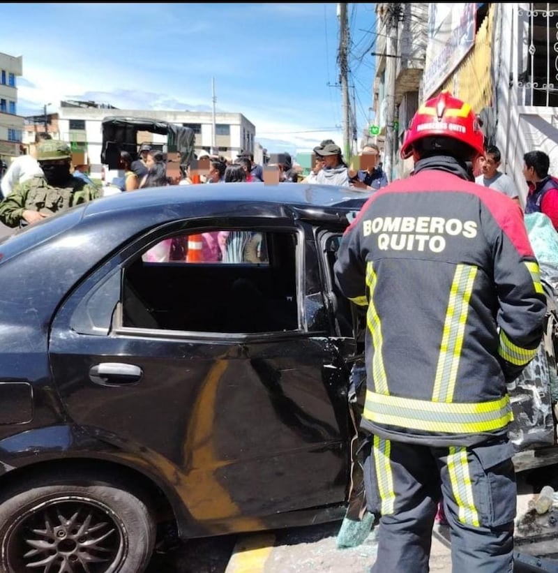 Accidente de tránsito en Chillogallo, sur de Quito