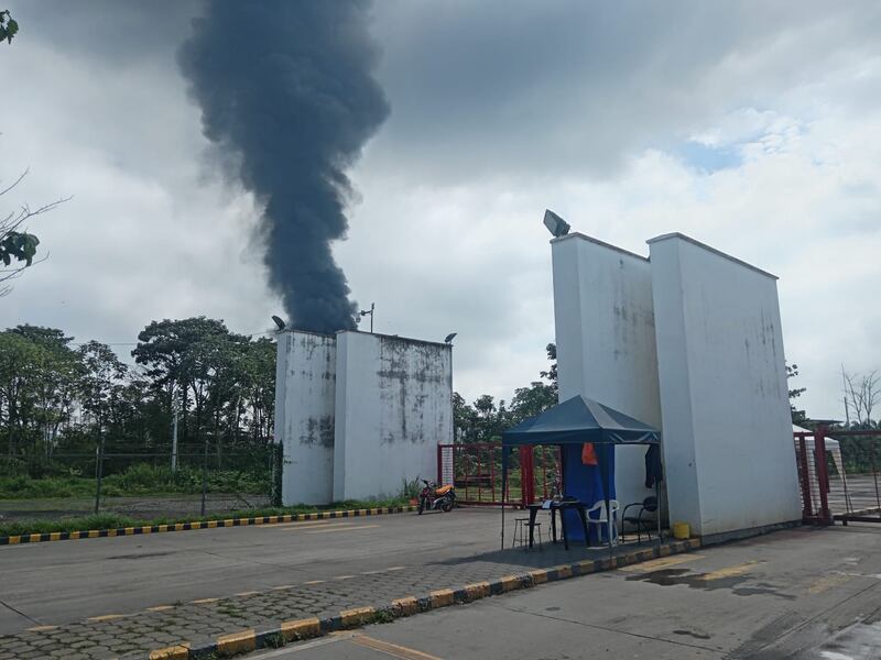 Incendio en una fábrica de acero en Milagro