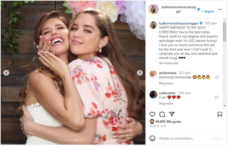 Katherine y Cristina Schwarzenegger son muy unidas