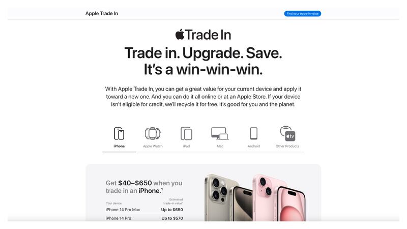 Conoce la iniciativa "Trade In" de Apple.