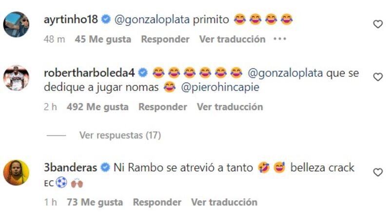 Comentarios del post de Piero Hincapié