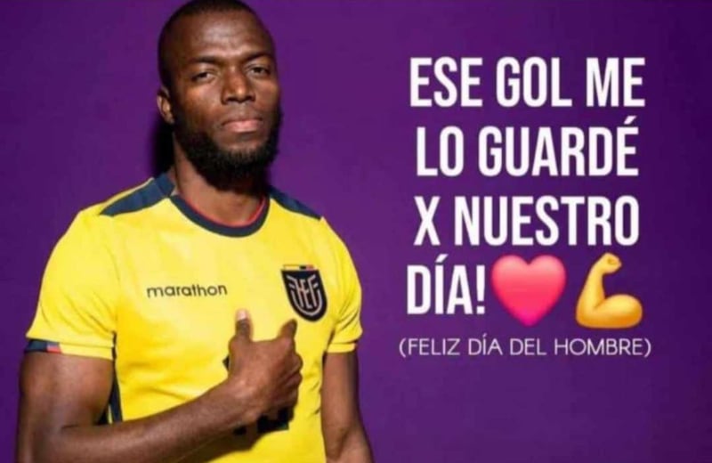 Meme de Enner Valencia y el triunfo de Ecuador ante Colombia