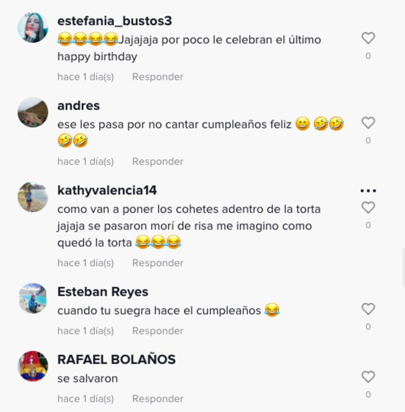 Estas fueron las reacciones al ver el video del pastel que explotó