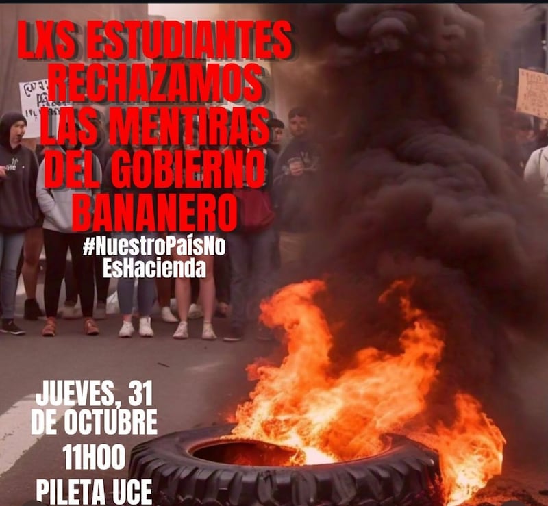 Quito: convocan a movilizaciones para este jueves 31 de octubre