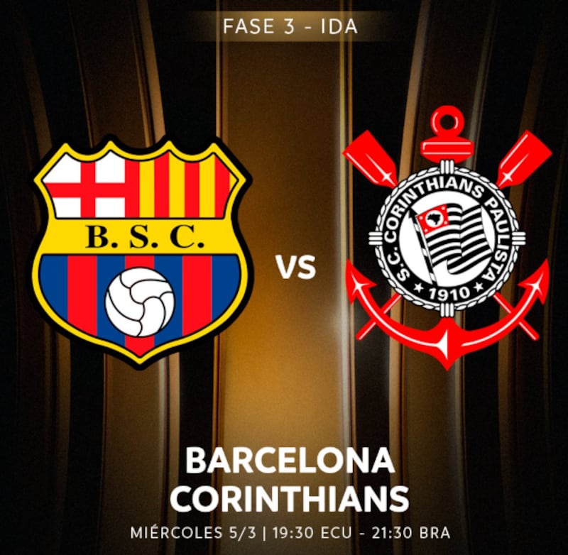 ¿Dónde ver en vivo Barcelona SC vs Corinthians por la Copa Libertadores