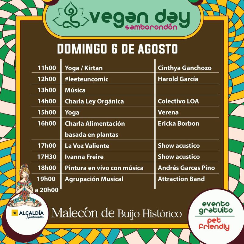 Agenda Vegan Day domingo 6 de agosto.