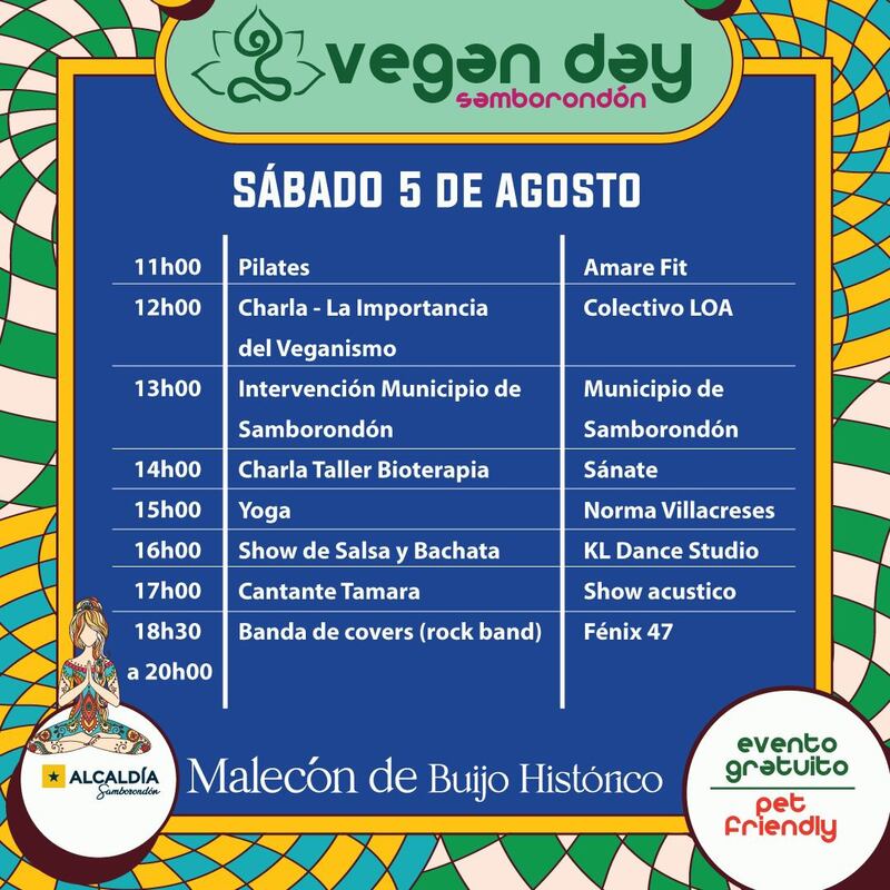 Vegan Day - programa 5 de agosto.