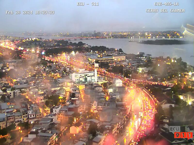 Congestión vehicular en Guayaquil