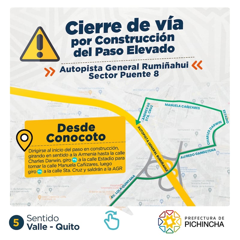 Cierre de la Autopista General Rumiñahui