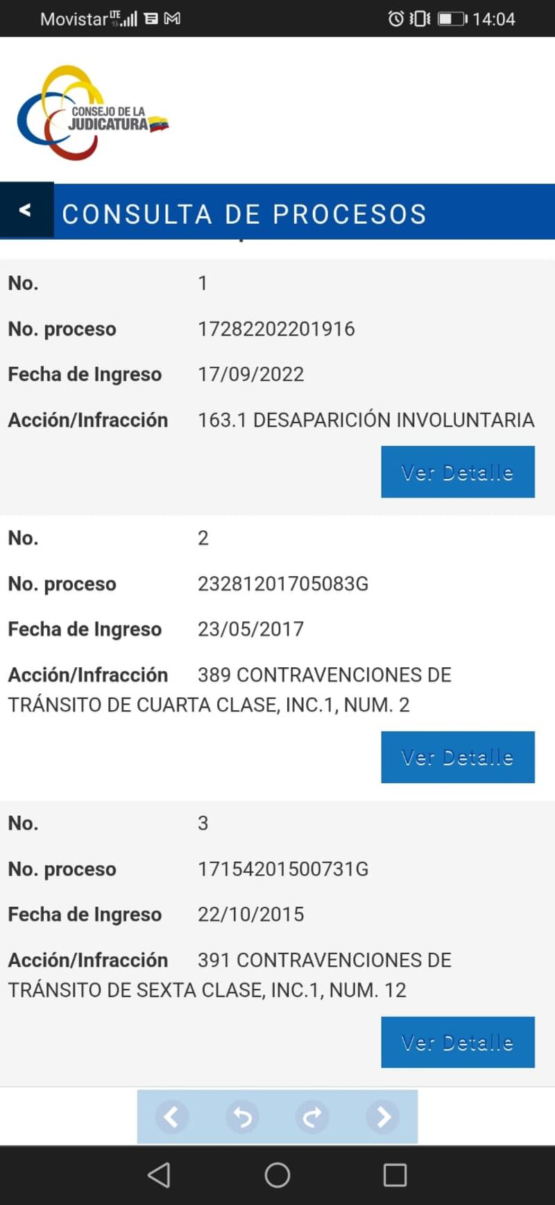 Antecedentes penales de Germán Cáceres