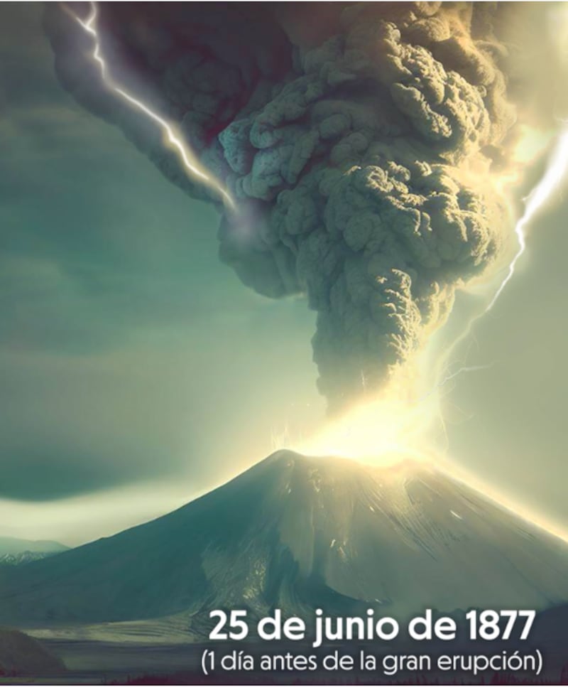 Inteligencia Artificial recrea la erupción del Cotopaxi de 1877