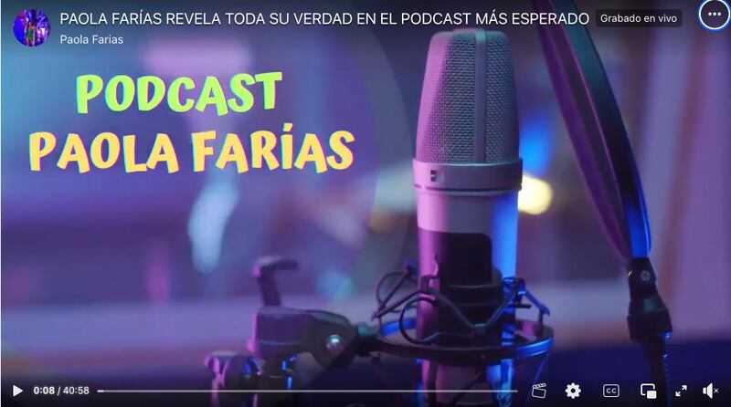 Puedes escuchar el podcast en la cuenta oficial de Paola Farías en Facebook.