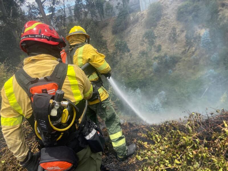 Incendio en el sector El Bosque