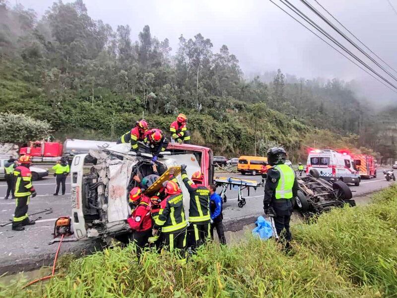 Accidente en la avenida Simón Bolívar