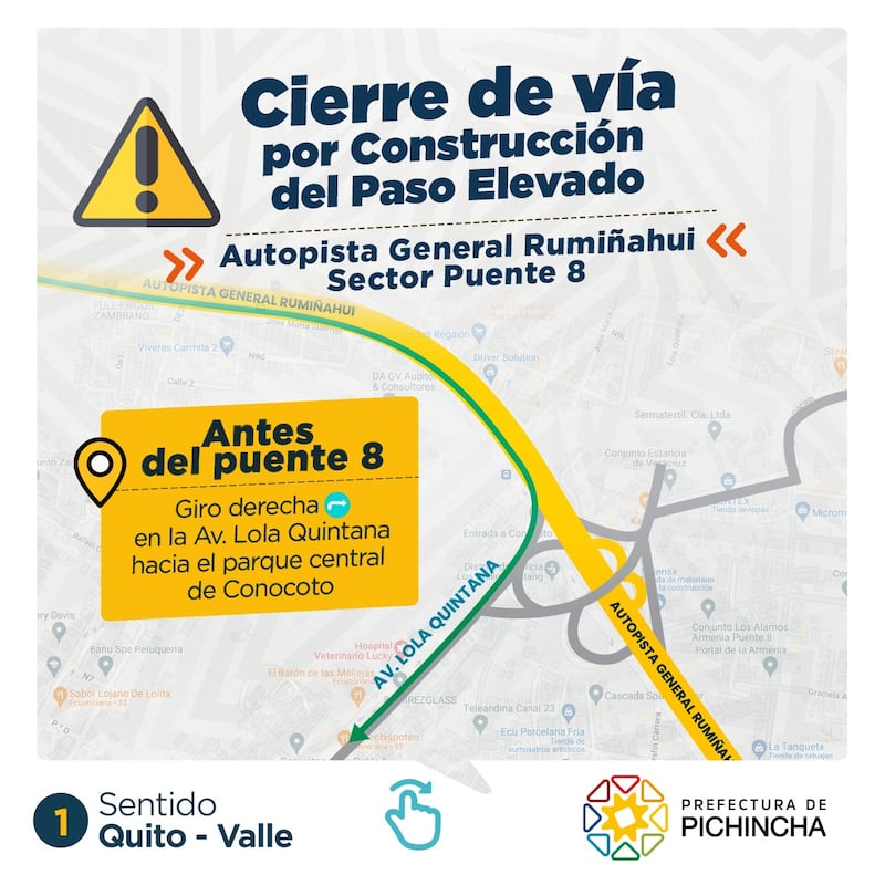 Cierre de la Autopista General Rumiñahui