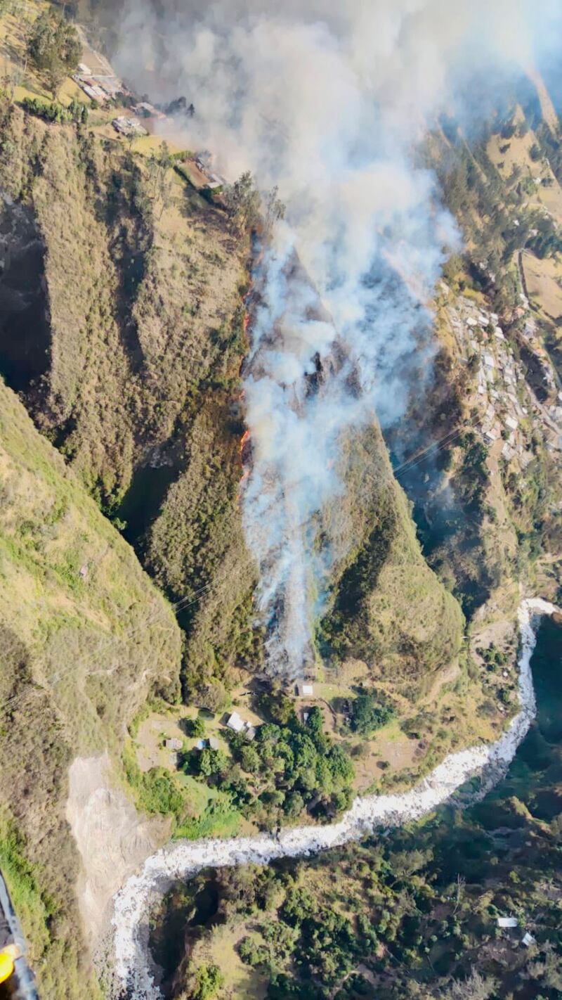 Incendio forestal cerro Auqui