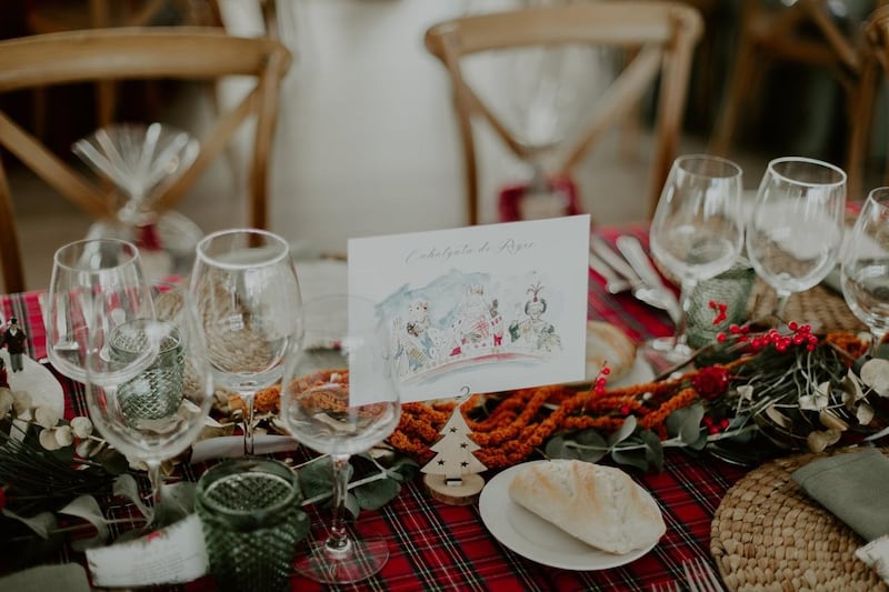 Decoración para la cena de Navidad