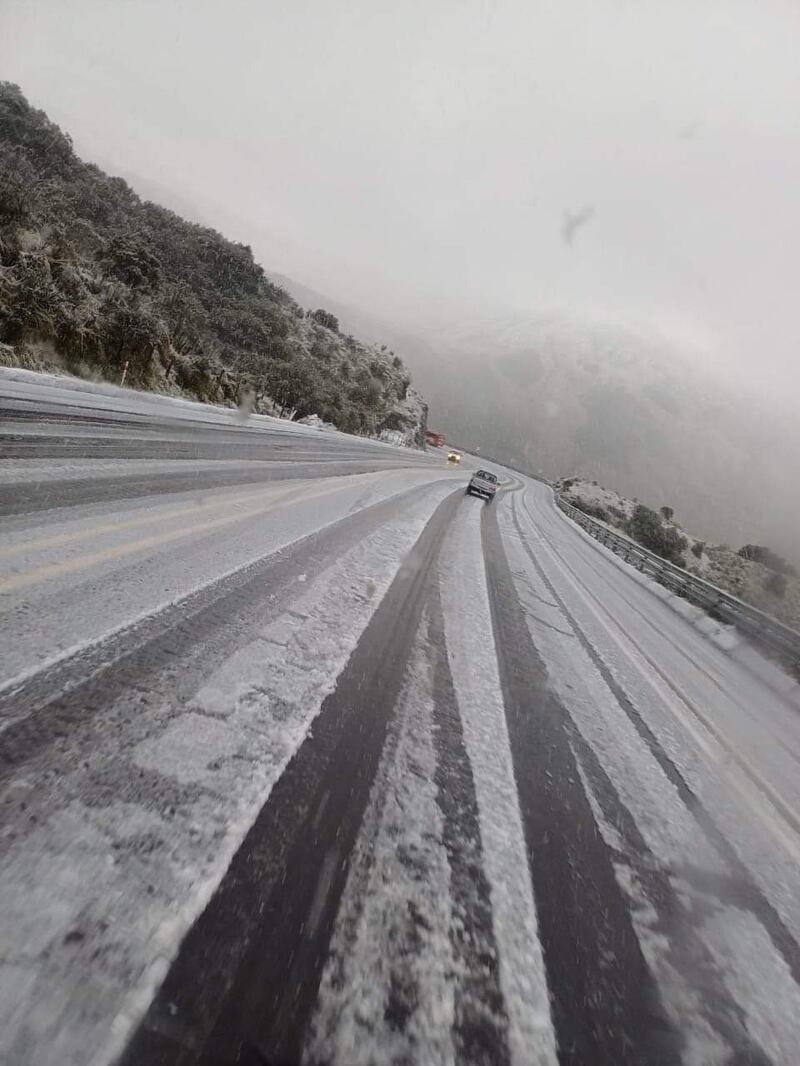 Caída de nieve en Papallacta