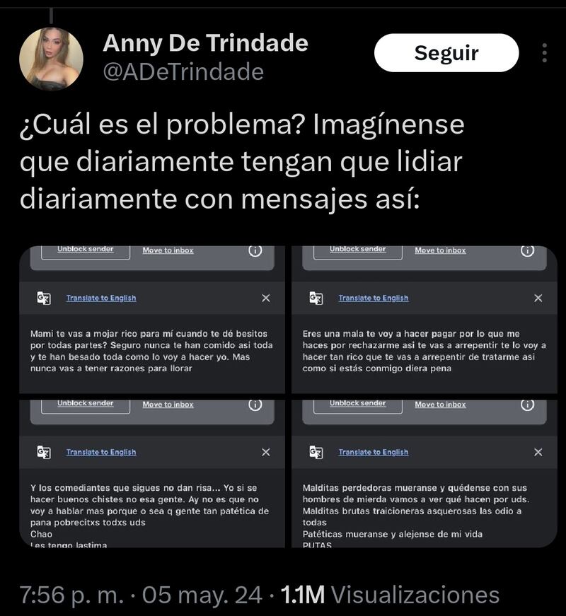 Anny de Trindade fue la primera mujer en denunciar el acoso recibido, de esta alentó a mas víctimas a hablar.