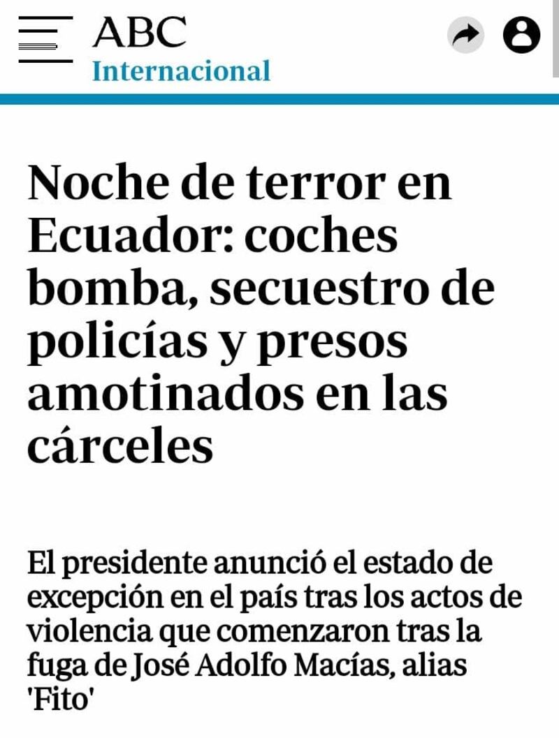 Así es la mirada de la prensa internacional a la situación de inseguridad que vive Ecuador.