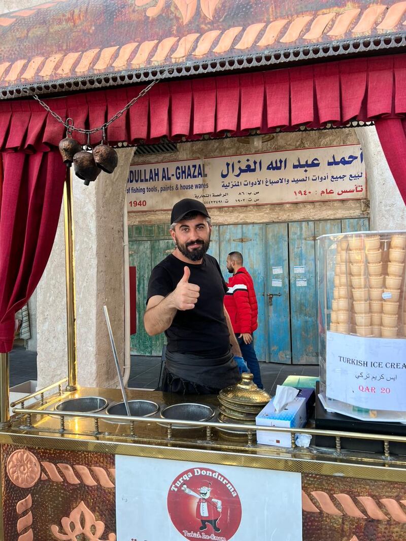 Heladero del mercado de Saoq Waqif, en Qatar