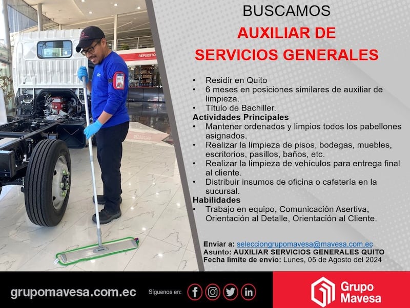 Trabajos en Quito