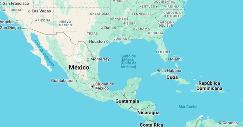 Golfo de México cambia su nombre por América.