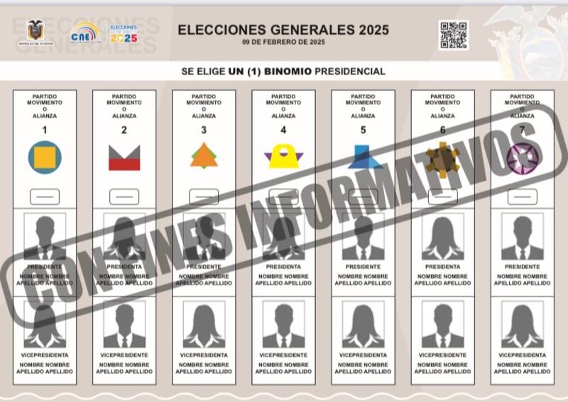 Papeletas para los comicios presidenciales y legislativos