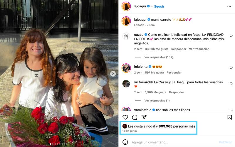 Cazzu junto a hijas de La Joaqui